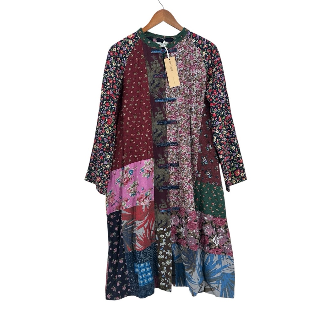 LUAN ZAI JIANG NAN Jacket Patchwork Coat Boho Cottagecore Lagenlook